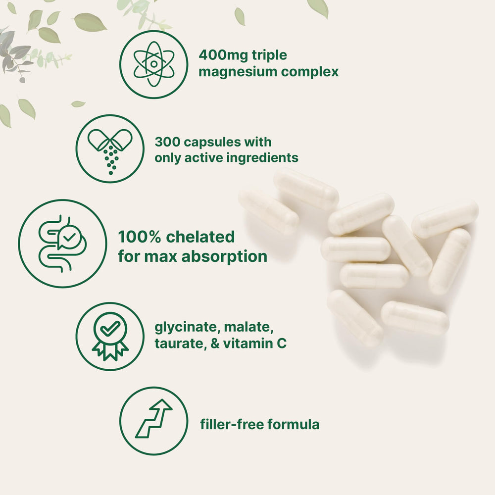 Micro Ingredients Pure Magnesium Complex label view emphasizes no fillers and vitamin C.