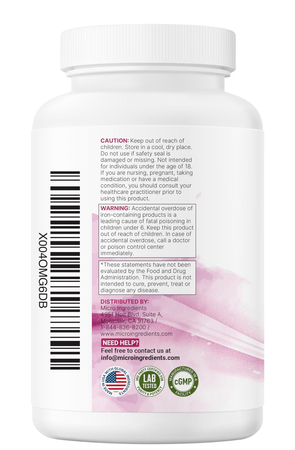 Micro Ingredients Pure Prenatal packaging image conveying clean, filler-free formula