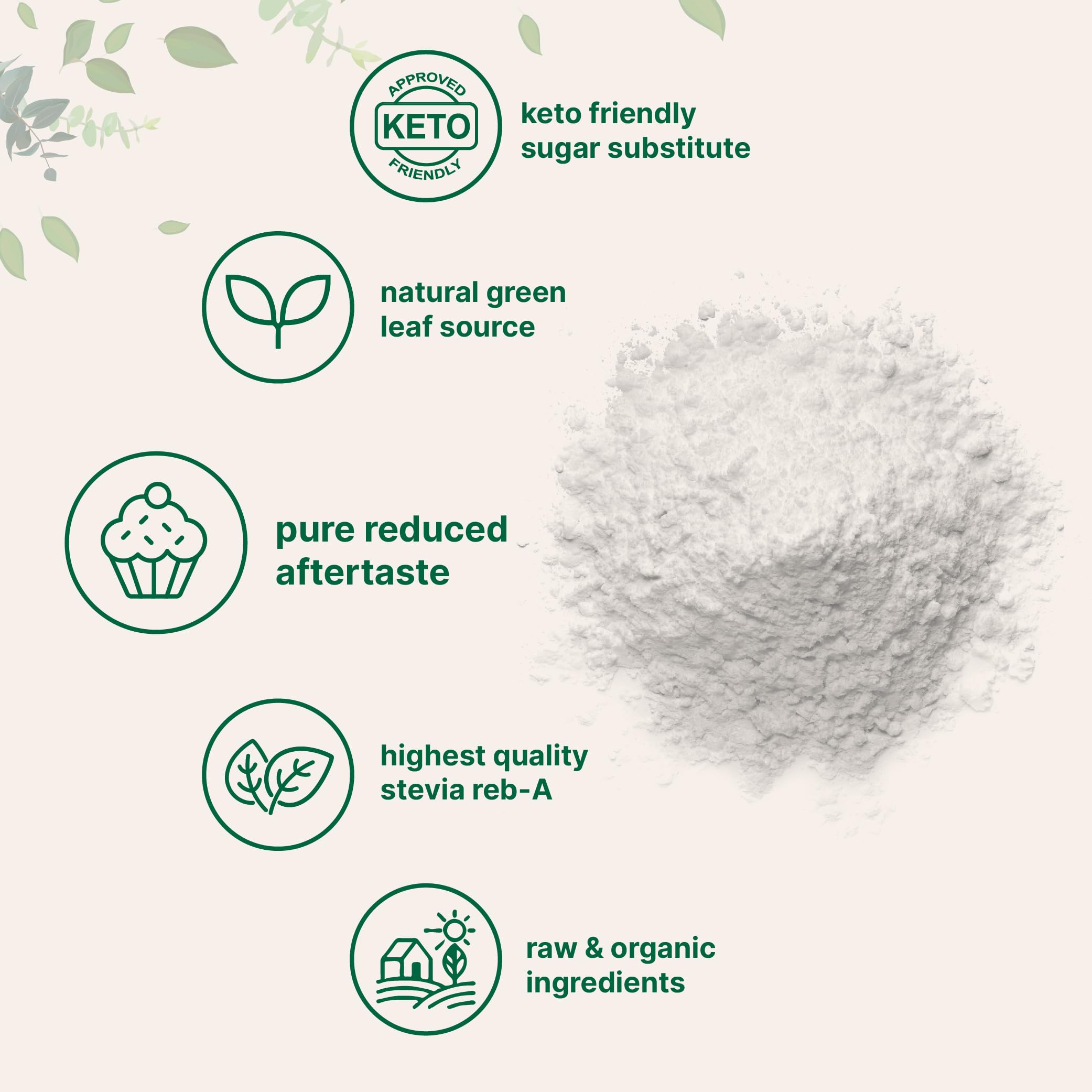 Micro Ingredients Stevia Powder in coffee, delivering smooth zero-calorie sweetness.