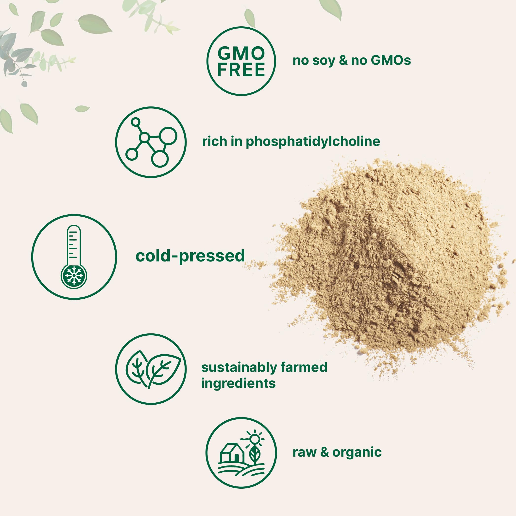 Micro Ingredients sunflower lecithin powder bag shows freshness and storage.