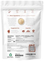 Scoop included for exact daily servings of Micro Ingredients lecithin powder.