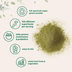 Mixing into a smoothie with Micro Ingredients Super Greens for convenience