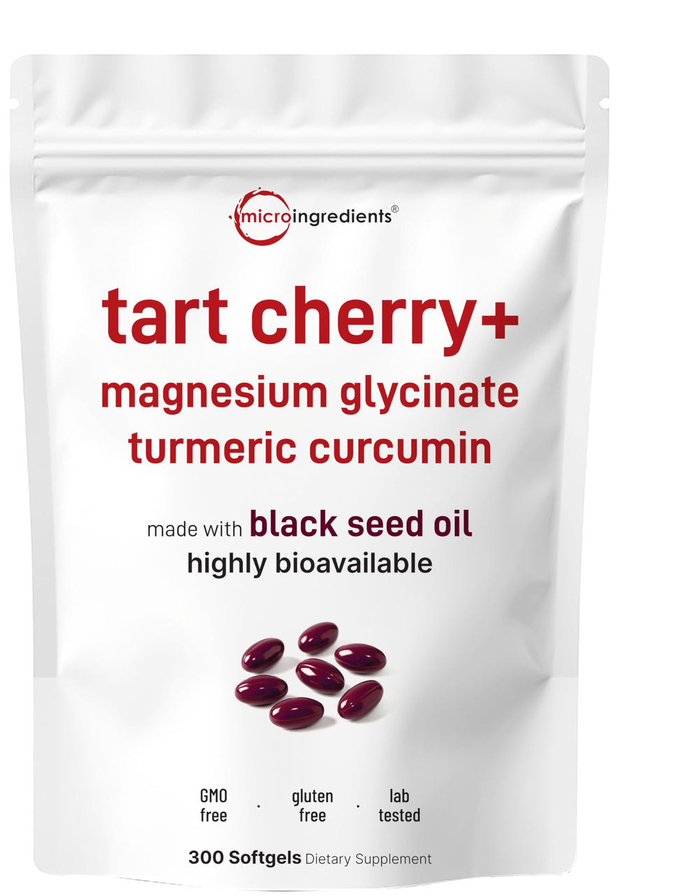 Micro Ingredients Tart Cherry softgel bottle for daily wellness