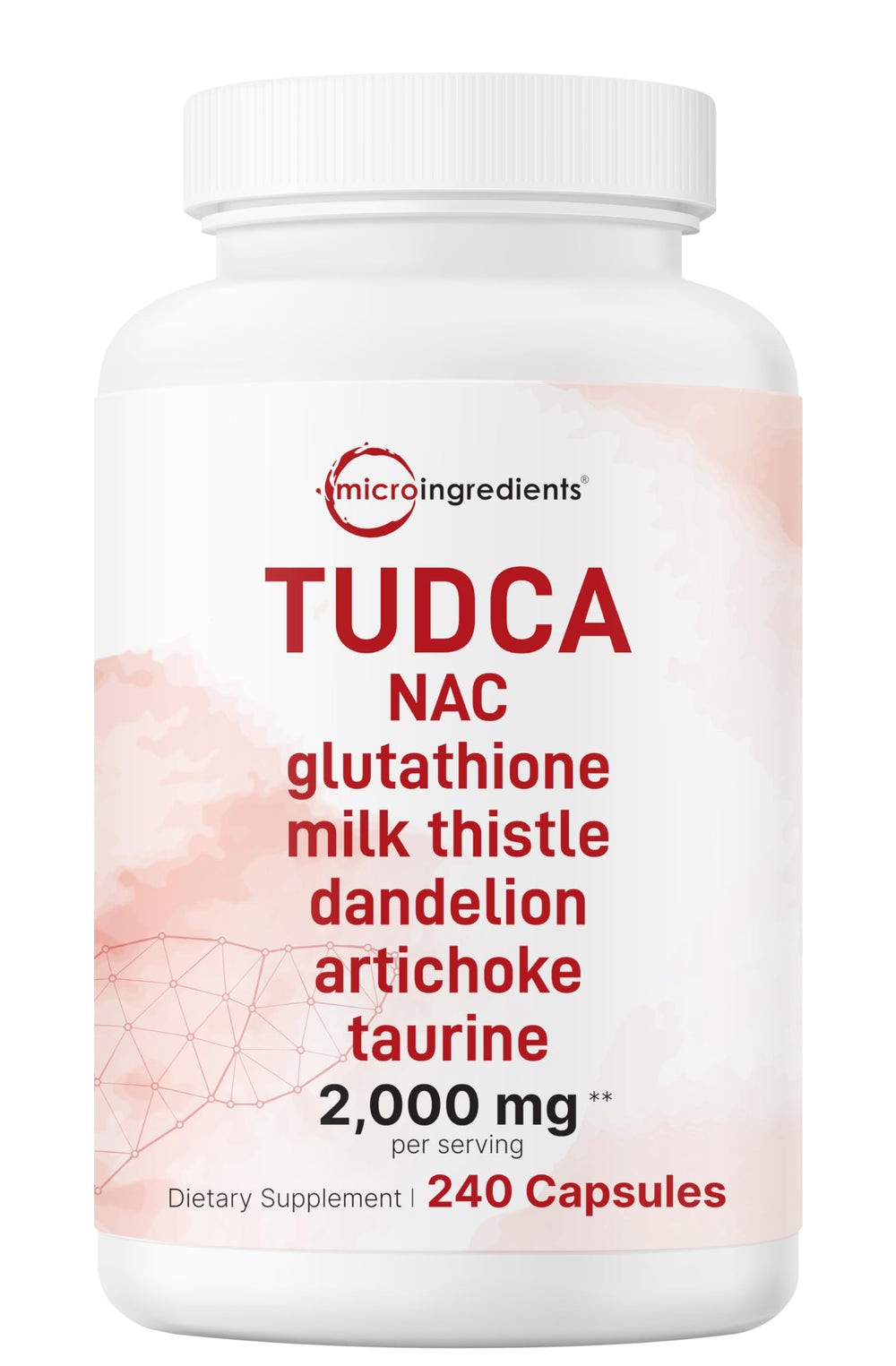 Micro Ingredients TUDCA 2,000mg bottle for daily wellness routine