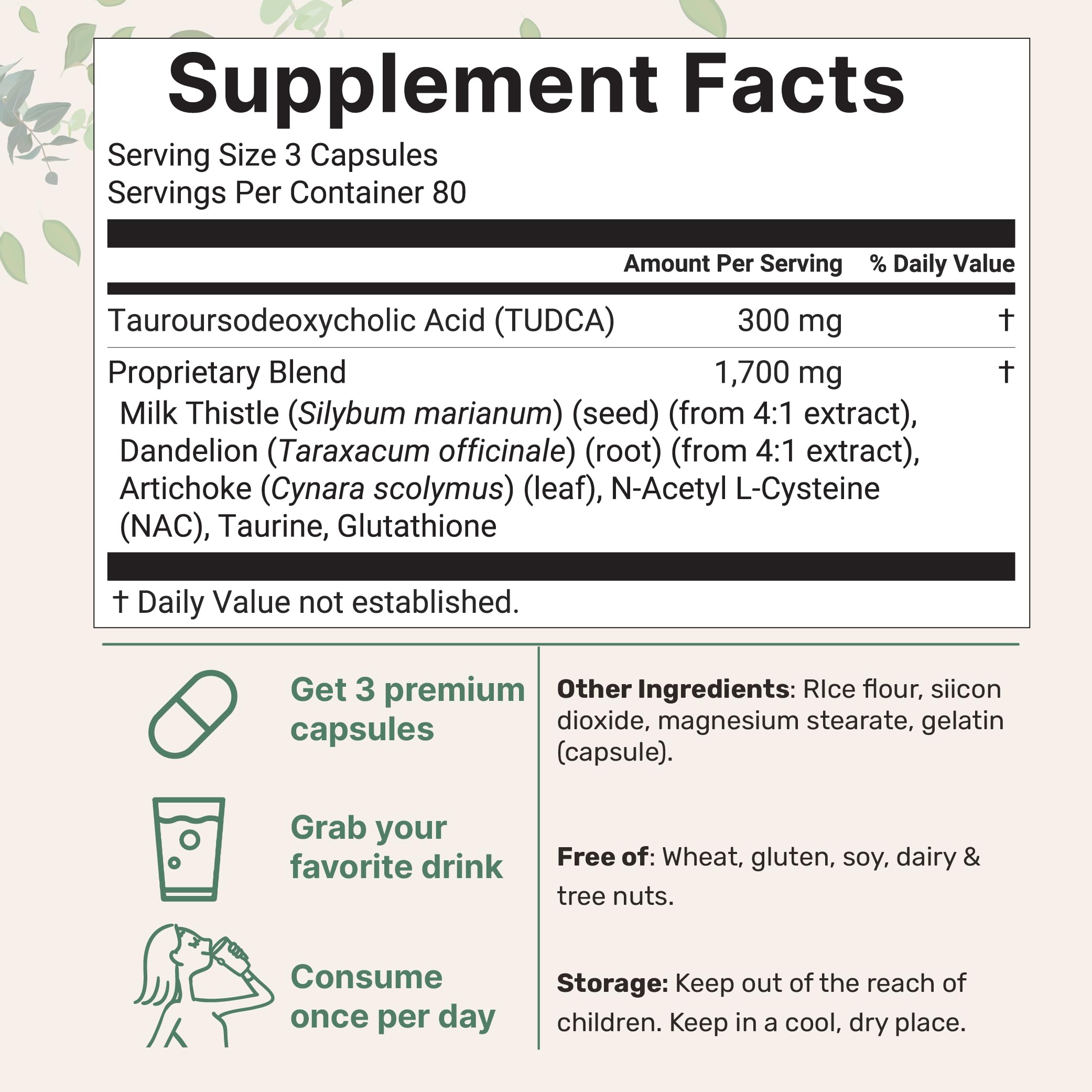 Micro Ingredients TUDCA capsules close-up highlighting high-potency formula
