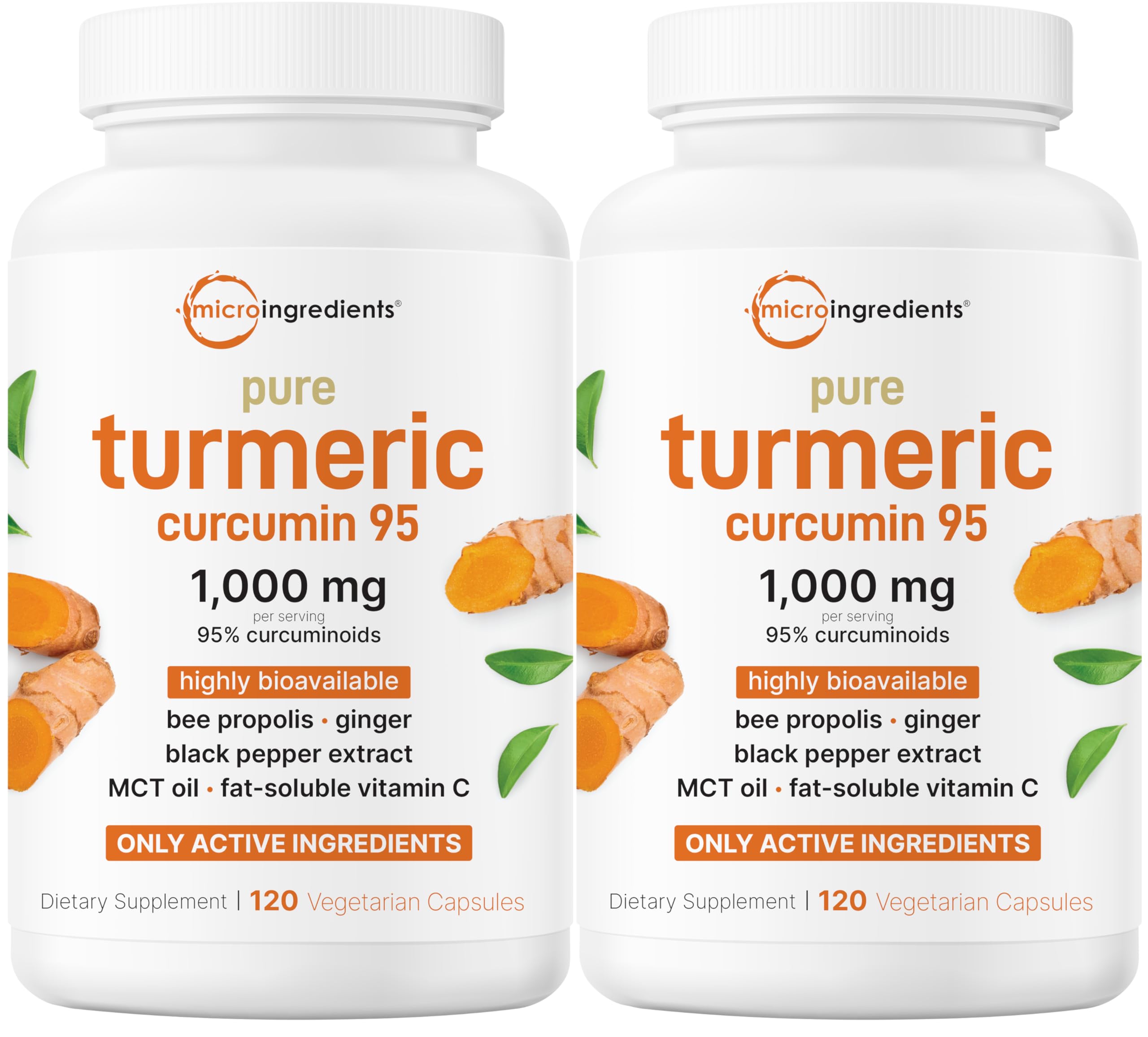 Micro Ingredients turmeric curcumin bottle front highlights 1000mg strength for joint comfort