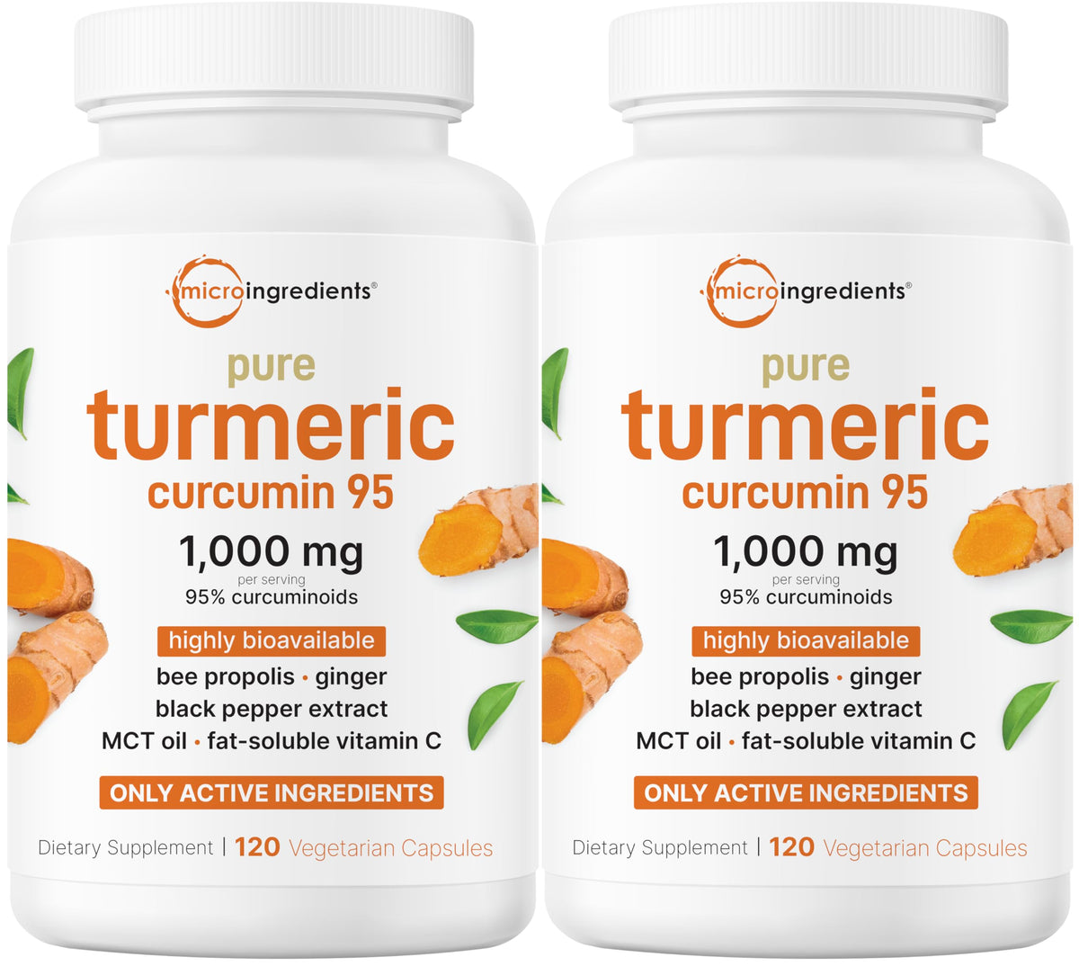 Micro Ingredients turmeric curcumin bottle front highlights 1000mg strength for joint comfort