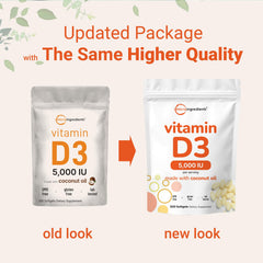 Micro Ingredients Vitamin D3 softgels closeup reveals coconut oil infusion aiding absorption