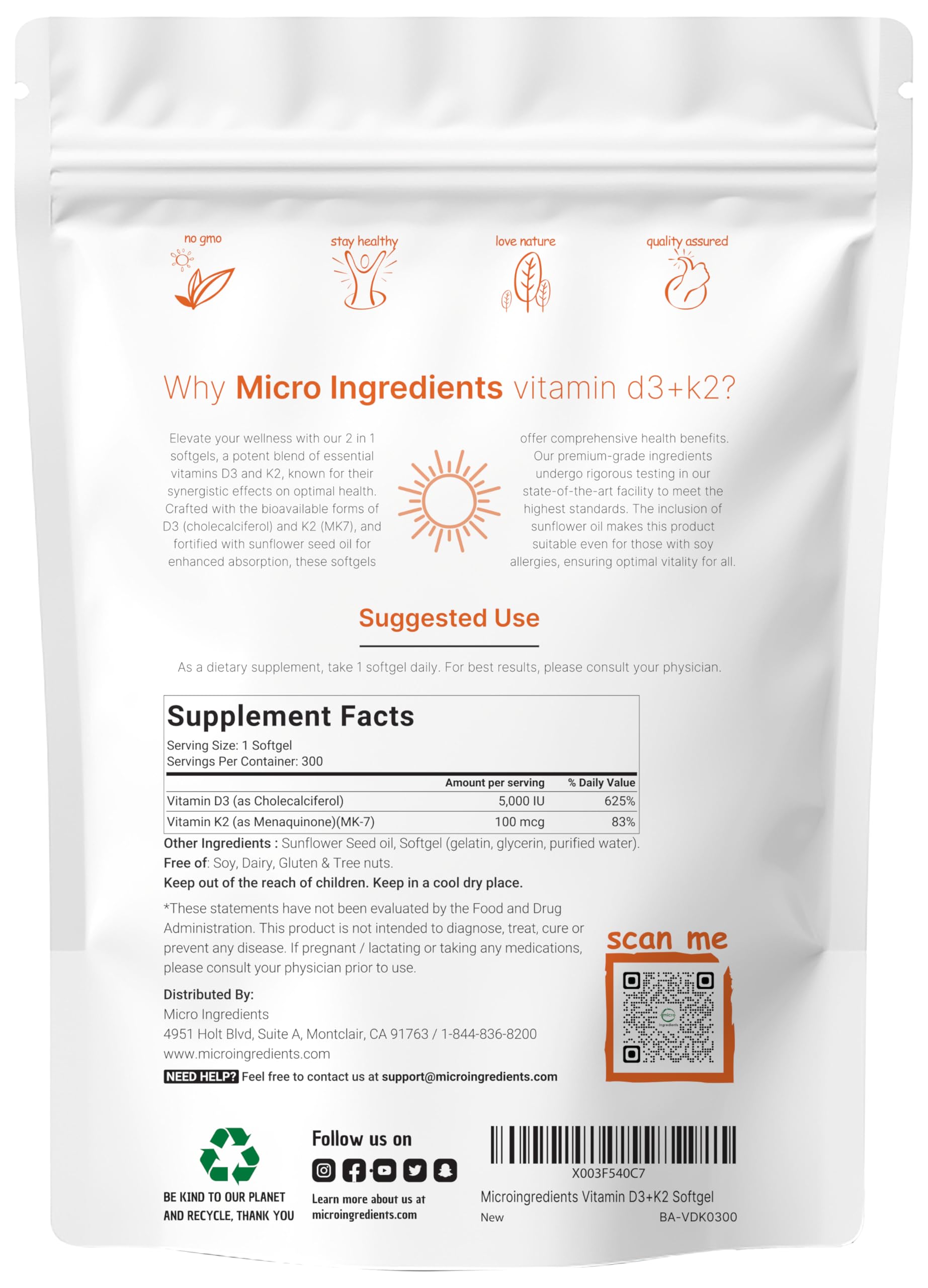 Close-up of Micro Ingredients softgels showing smooth texture for easy swallowing