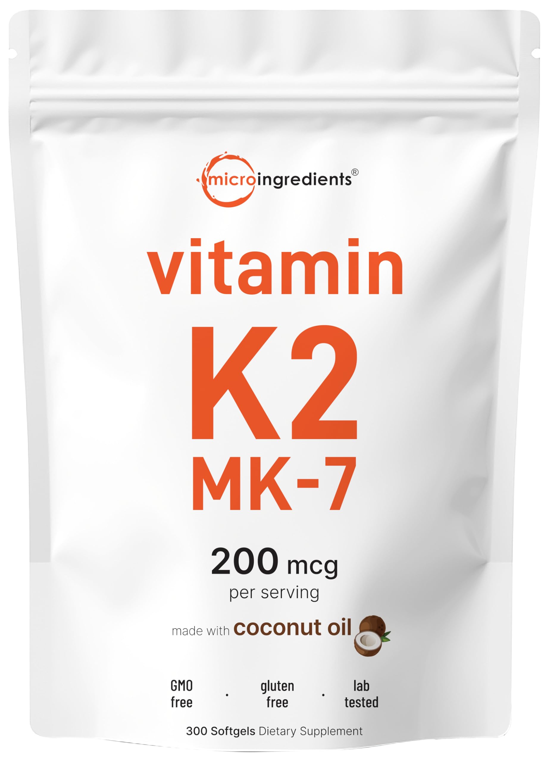 Micro Ingredients vitamin K2 MK-7 bottle for easy daily supplementation