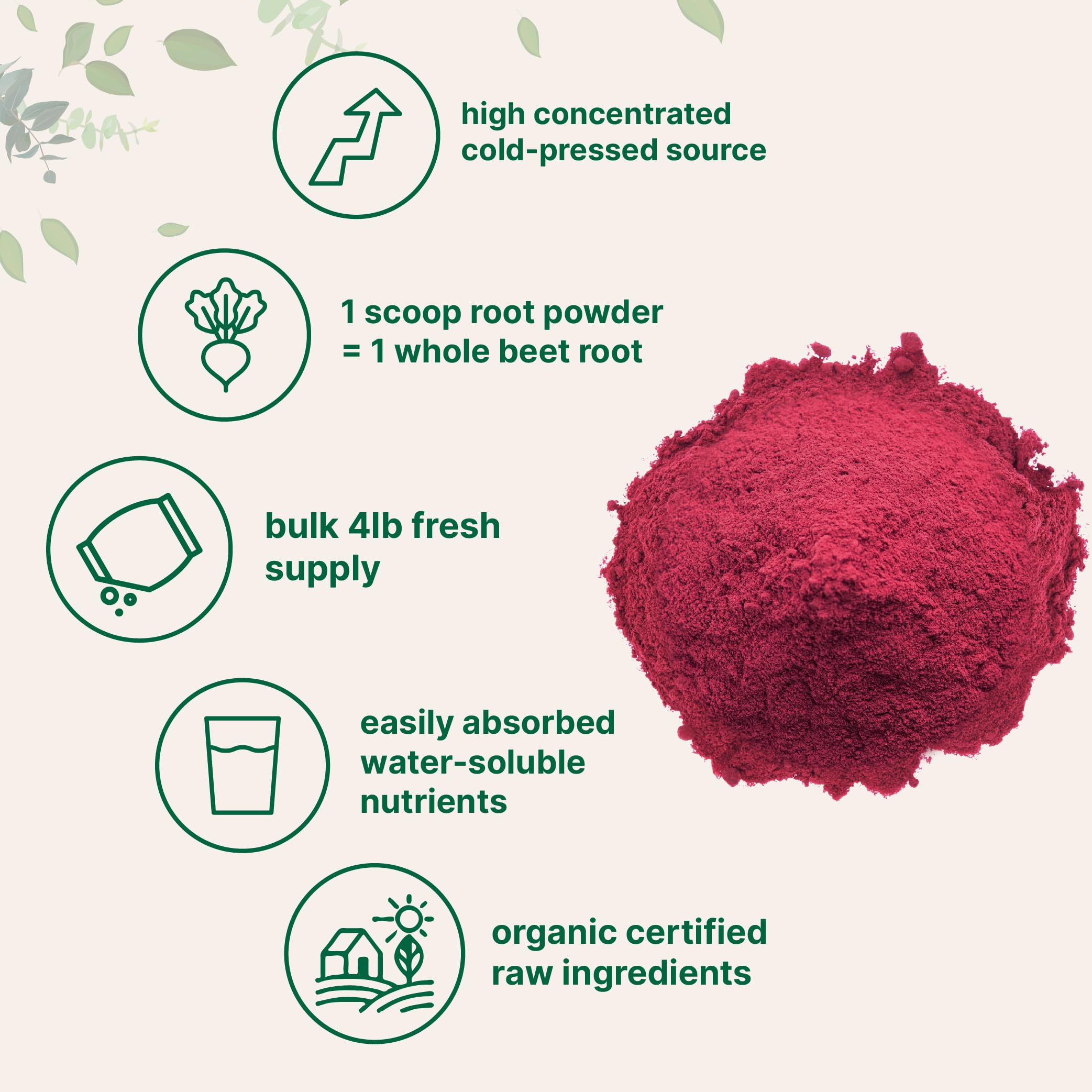 Micro Ingredients water-soluble beet root powder dissolves easily in beverages.