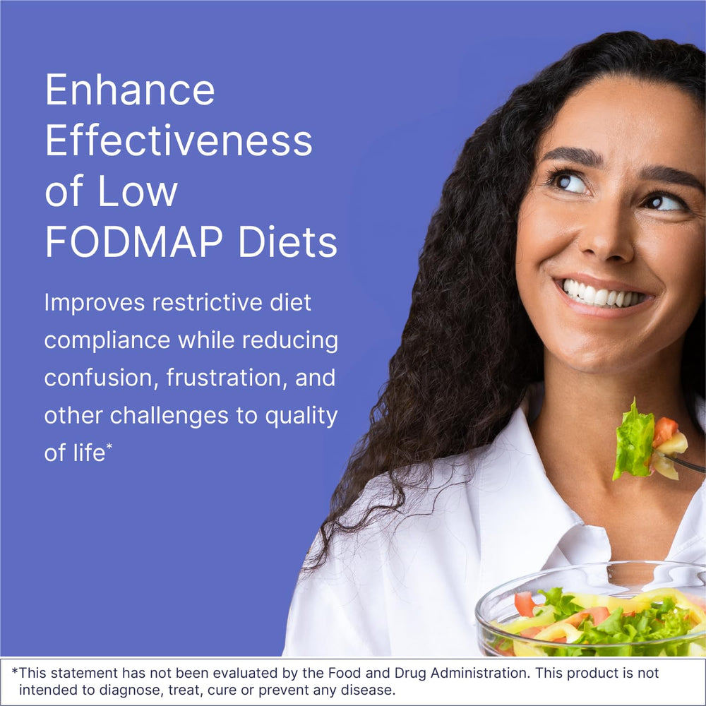 Microbiome Labs FODMATE label view signals a low FODMAP-friendly formulation