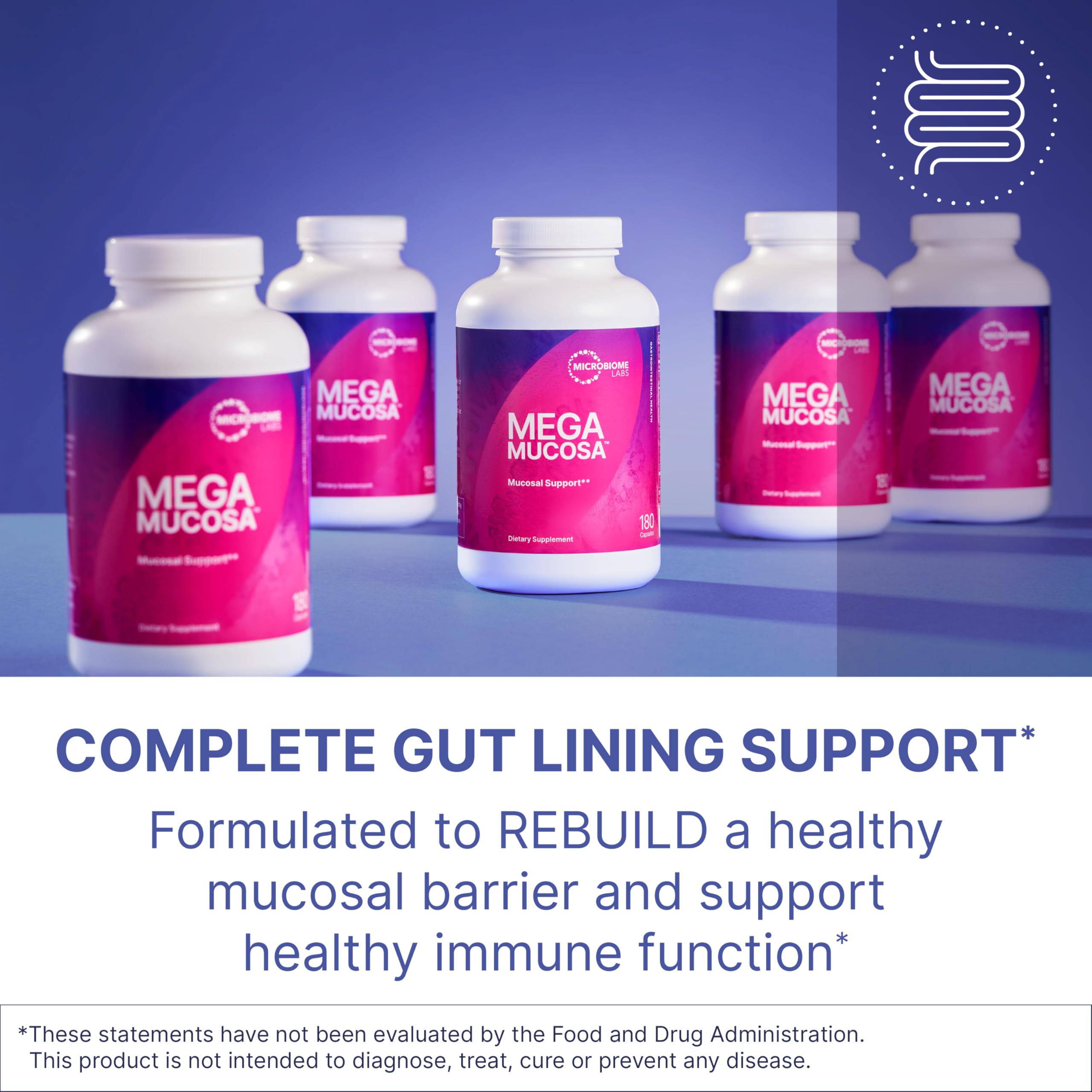 MegaMucosa dairy-free immunoglobulins close-up highlighting digestive support.