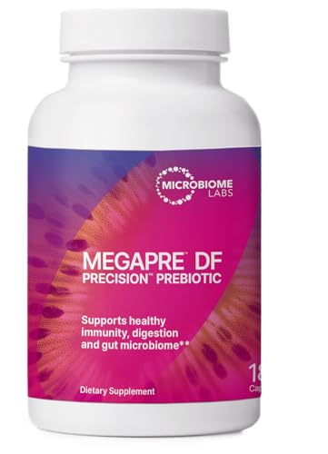 MegaPre bottle with label highlighting non-GMO and dairy components.
