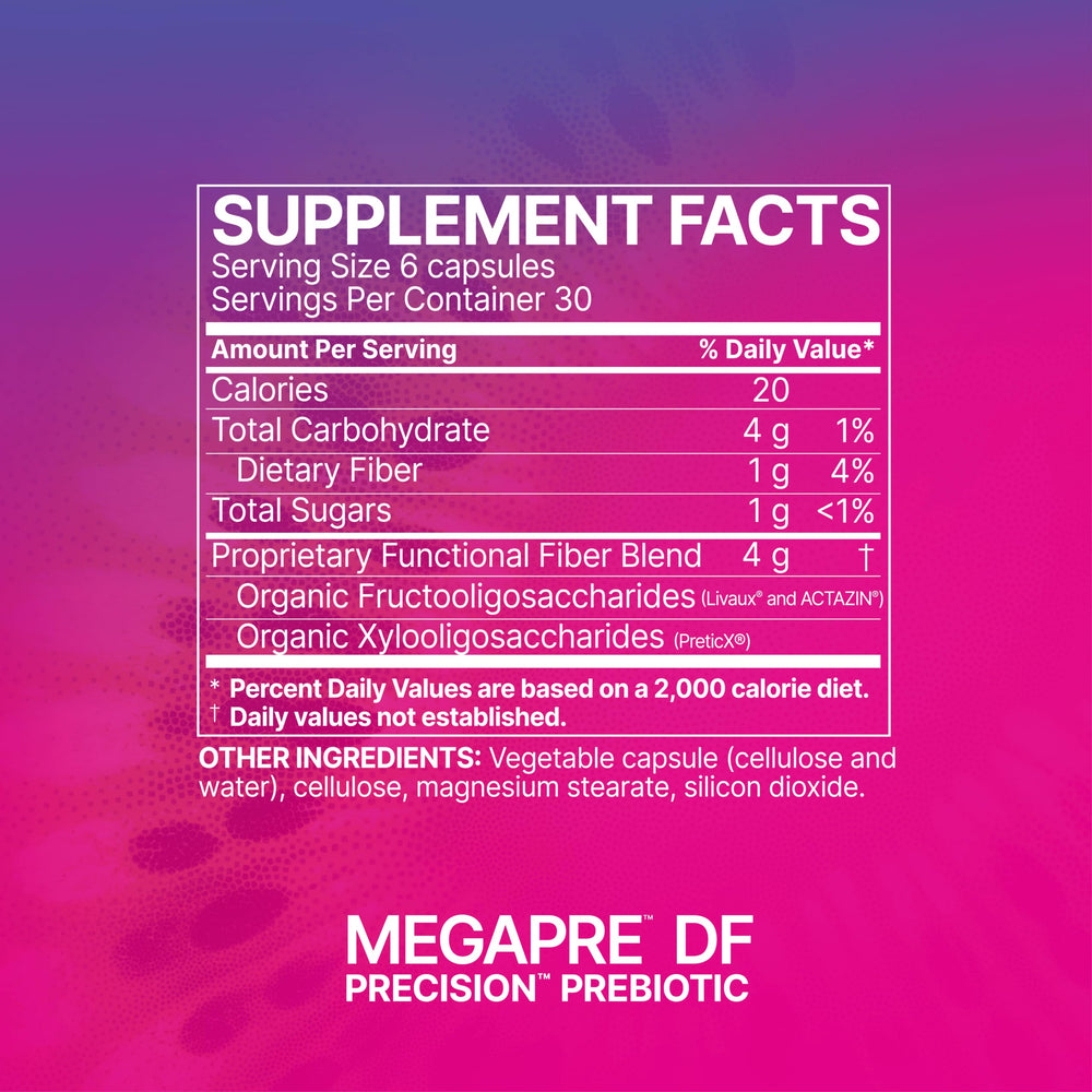 Powder being dispensed from MegaPre DF scoop into a glass.
