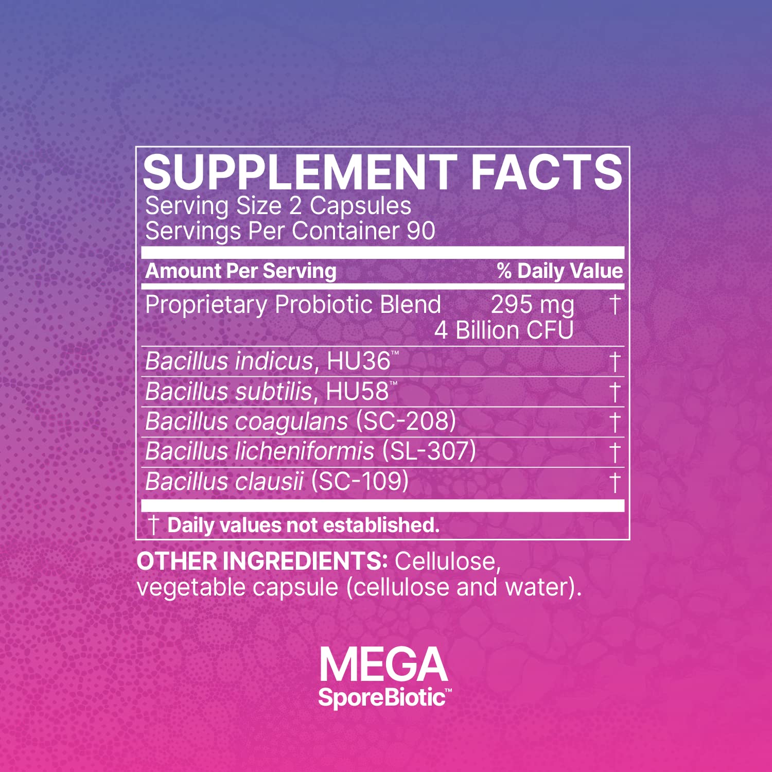 Family-friendly MegaSporeBiotic capsules suitable for adults, teens, and kids 5+.