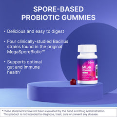 Microbiome Labs MegaSporeBiotic Kids bottle on display for easy daily use