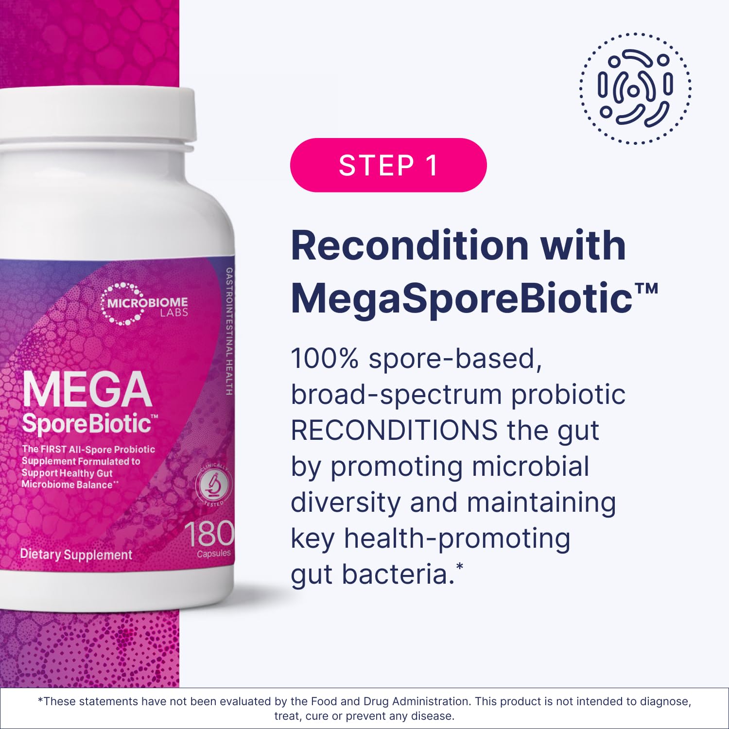 Microbiome Labs Total Gut Restoration Kit box opened with instructions