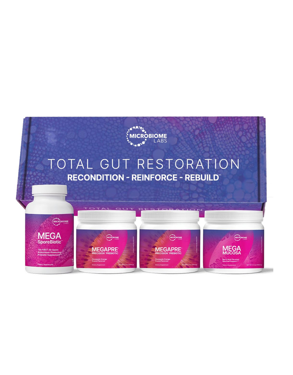 Microbiome Labs MegaSporeBiotic bottle promotes gut barrier support
