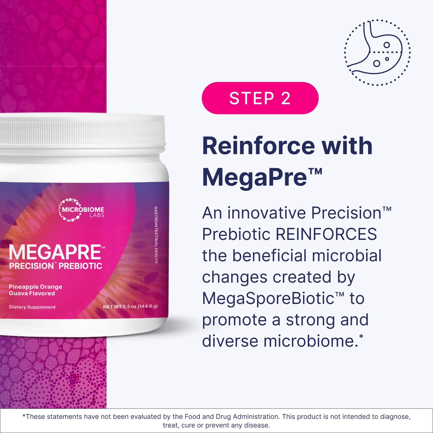 Microbiome Labs MegaSporeBiotic capsules prepared for daily regimen