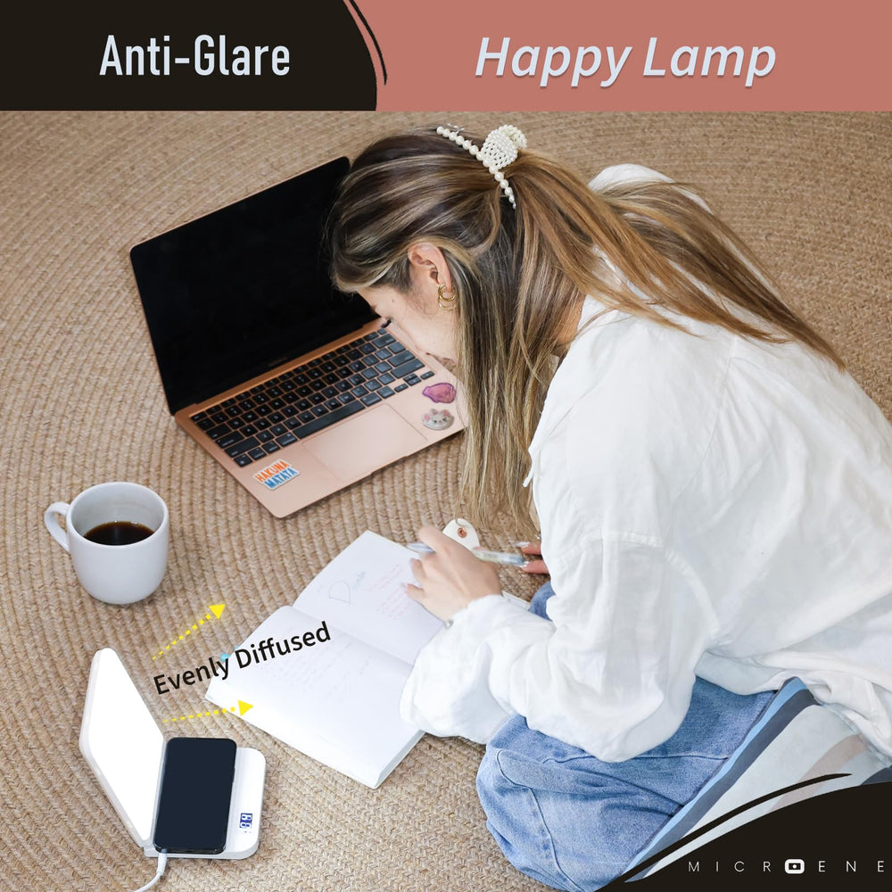 MICROENE lamp timer function helps customize session lengths.