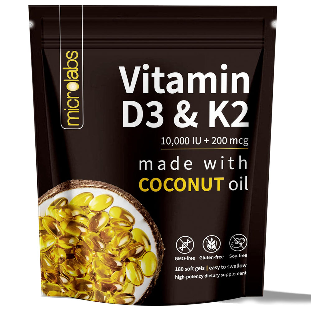 MicroLabs D3 K2 softgels bottle for daily wellness