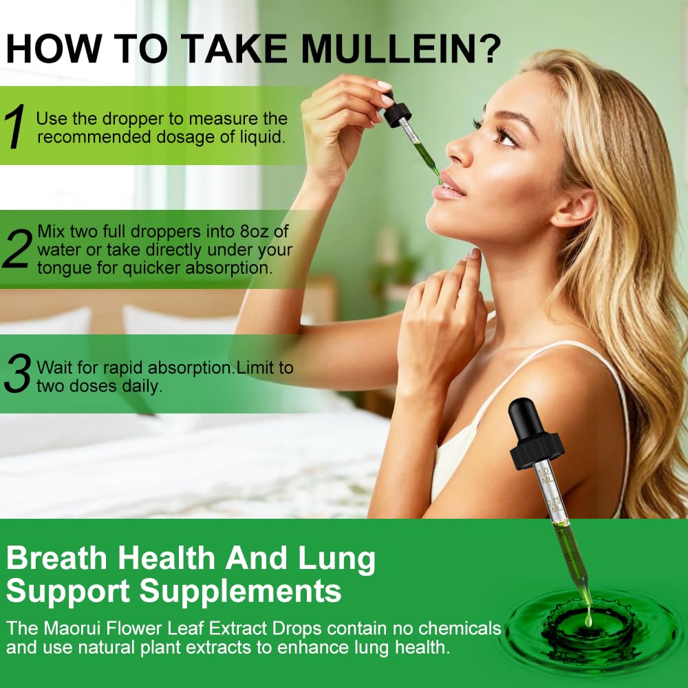 MICUEVU Mullein Drops label view illuminates natural ingredients and usage hints
