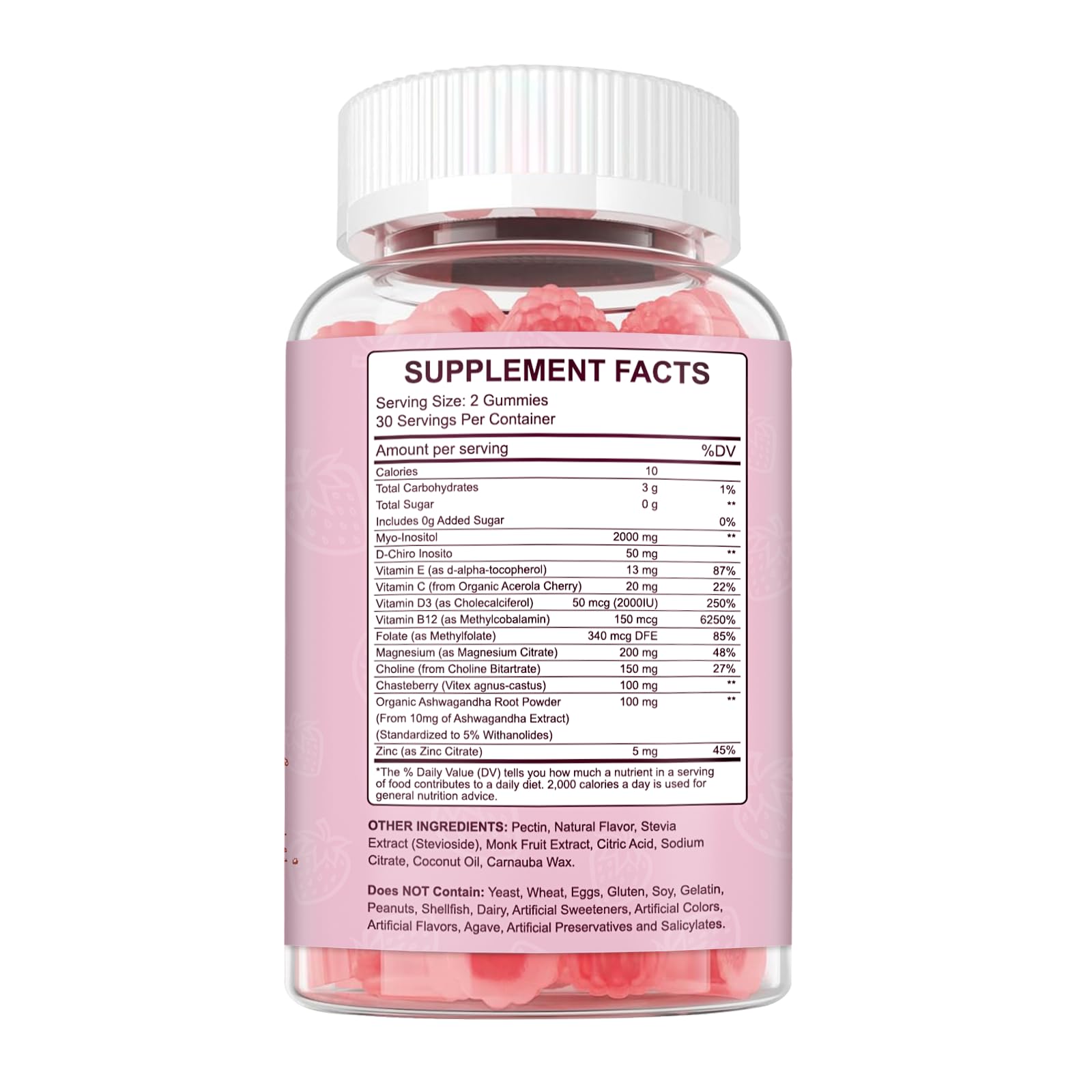 MICYDELAS Water glass alongside gummies demonstrates convenient chewable format.