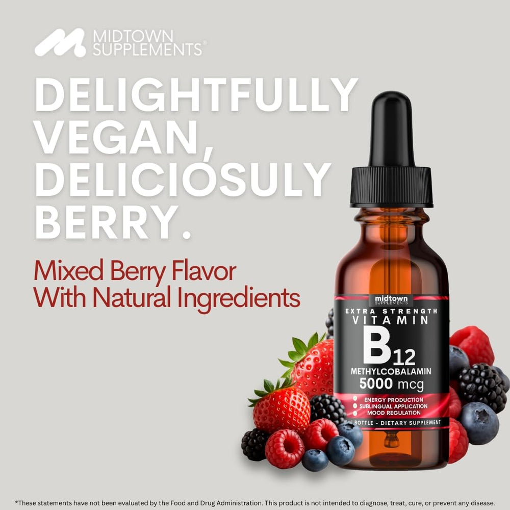 Midtown Supplements B12 drops for kids illustrates family friendly option