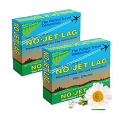 Miers Laboratories No Jet Lag bottle with 64 chewable tablets for travel use