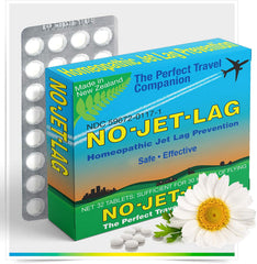 Miers Laboratories No Jet Lag tablets front view showing plant-based travel support