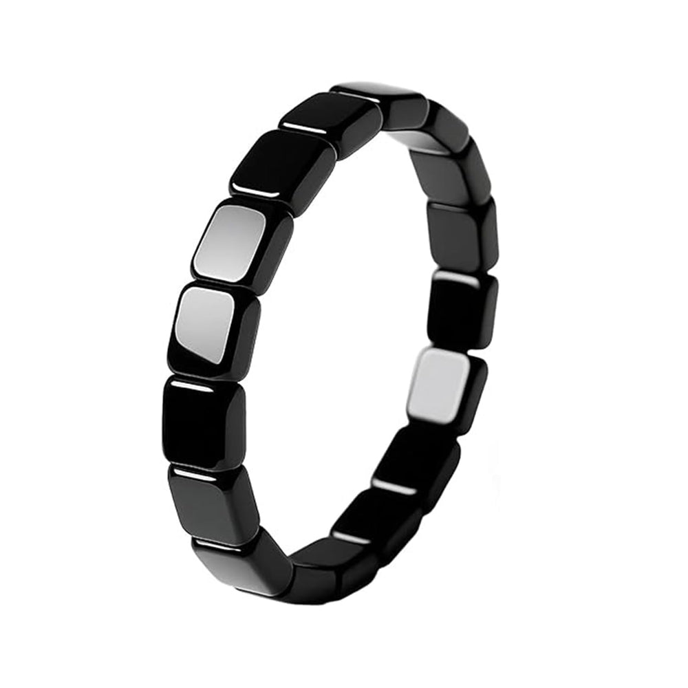 MIFYNN hematite bracelet for men closeup beads show natural texture and wearable style