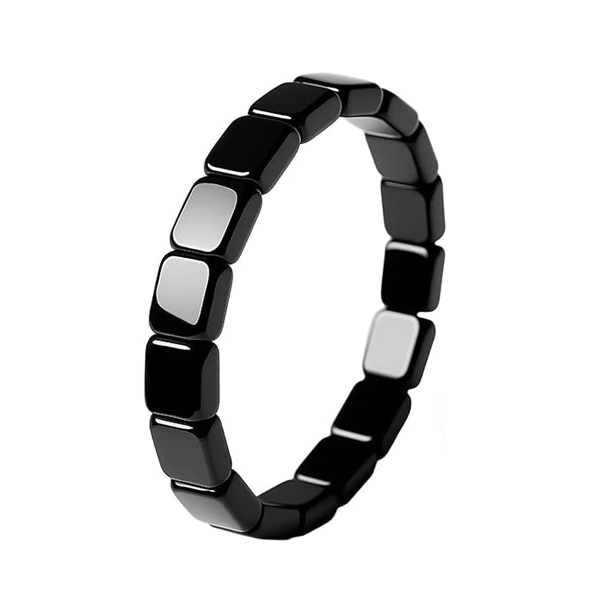 MIFYNN hematite bracelet for men closeup beads show natural texture and wearable style