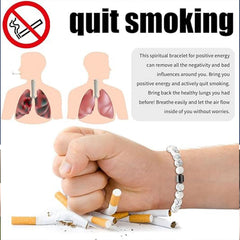 MIFYNN quit-smoking-bracelet-pack-3-on-wrist shows discreet anxiety relief and reminders.