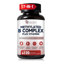 Migcopat 17-in-1 bottle for easy daily capsules and energy support.