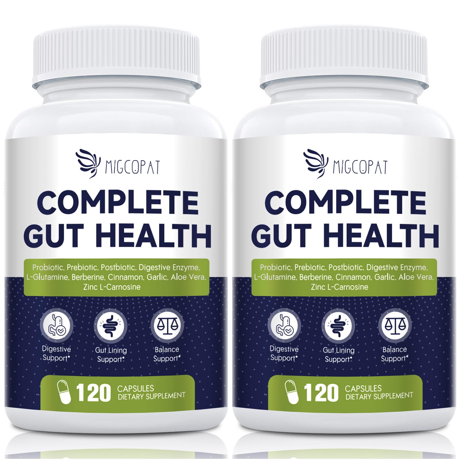 Migcopat bottle pour supports daily digestive balance and easy routine