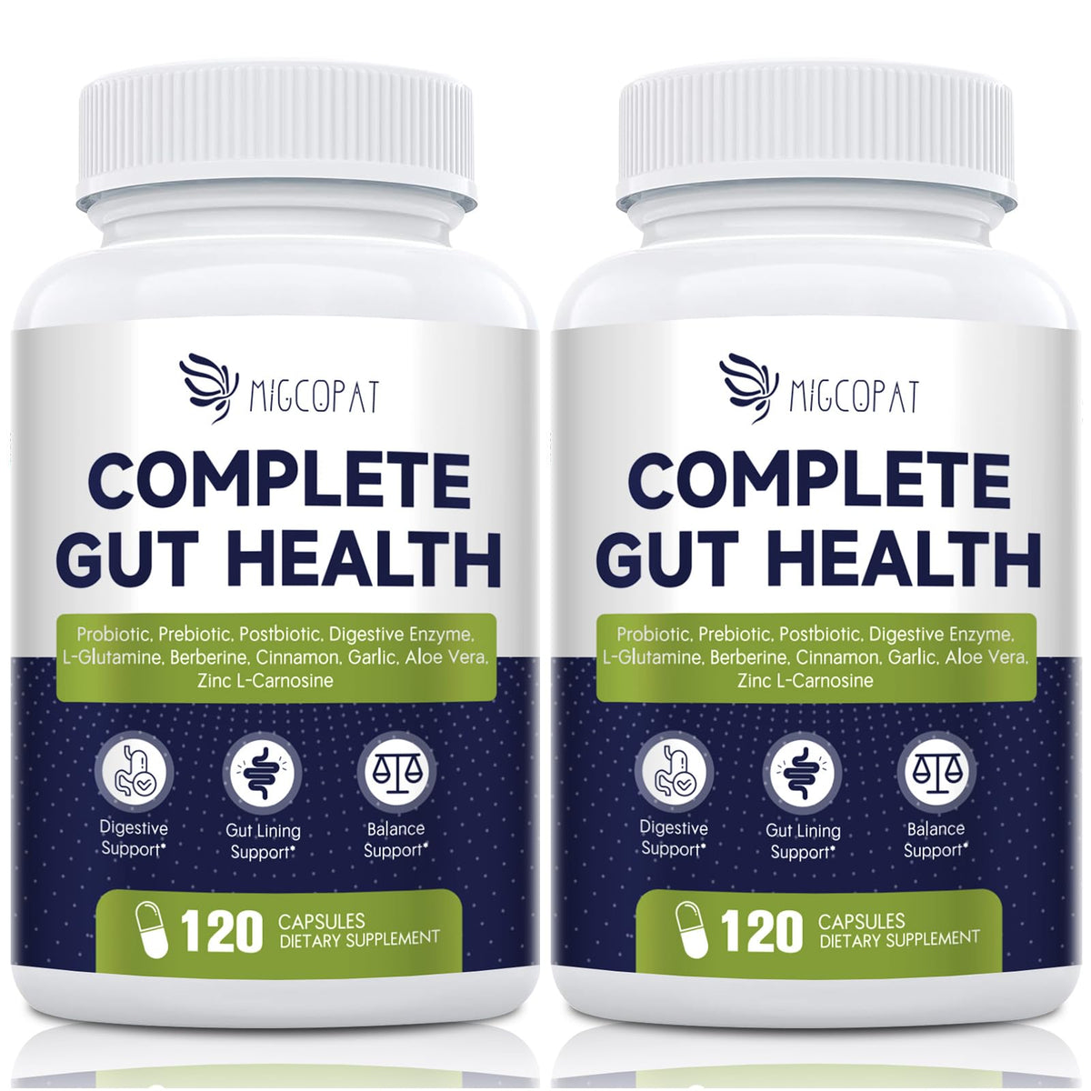 Migcopat bottle pour supports daily digestive balance and easy routine