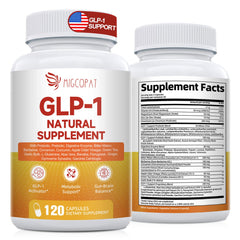 Migcopat GLP-1 supplement bottle for metabolic support and daily wellness.