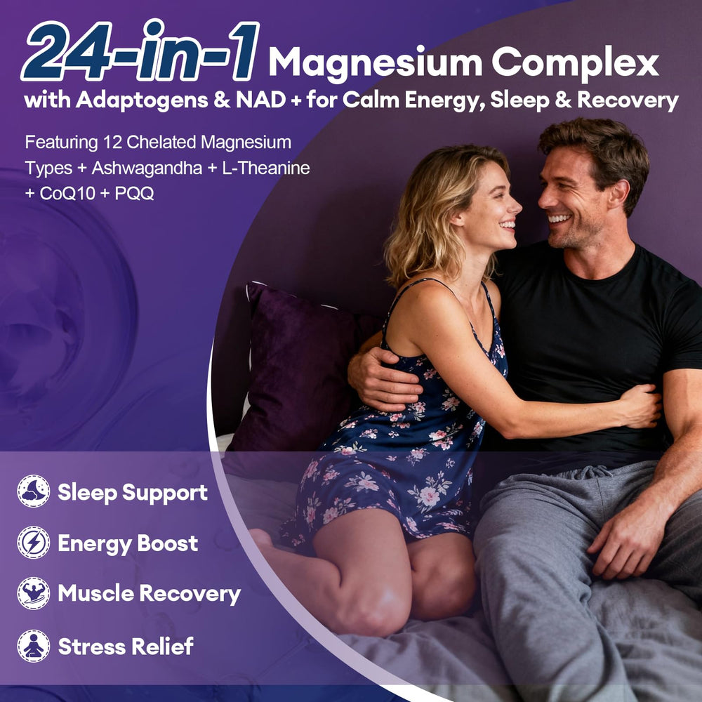 Migcopat Magnesium Complex capsules close-up—vegan capsules designed for gentle daily support.