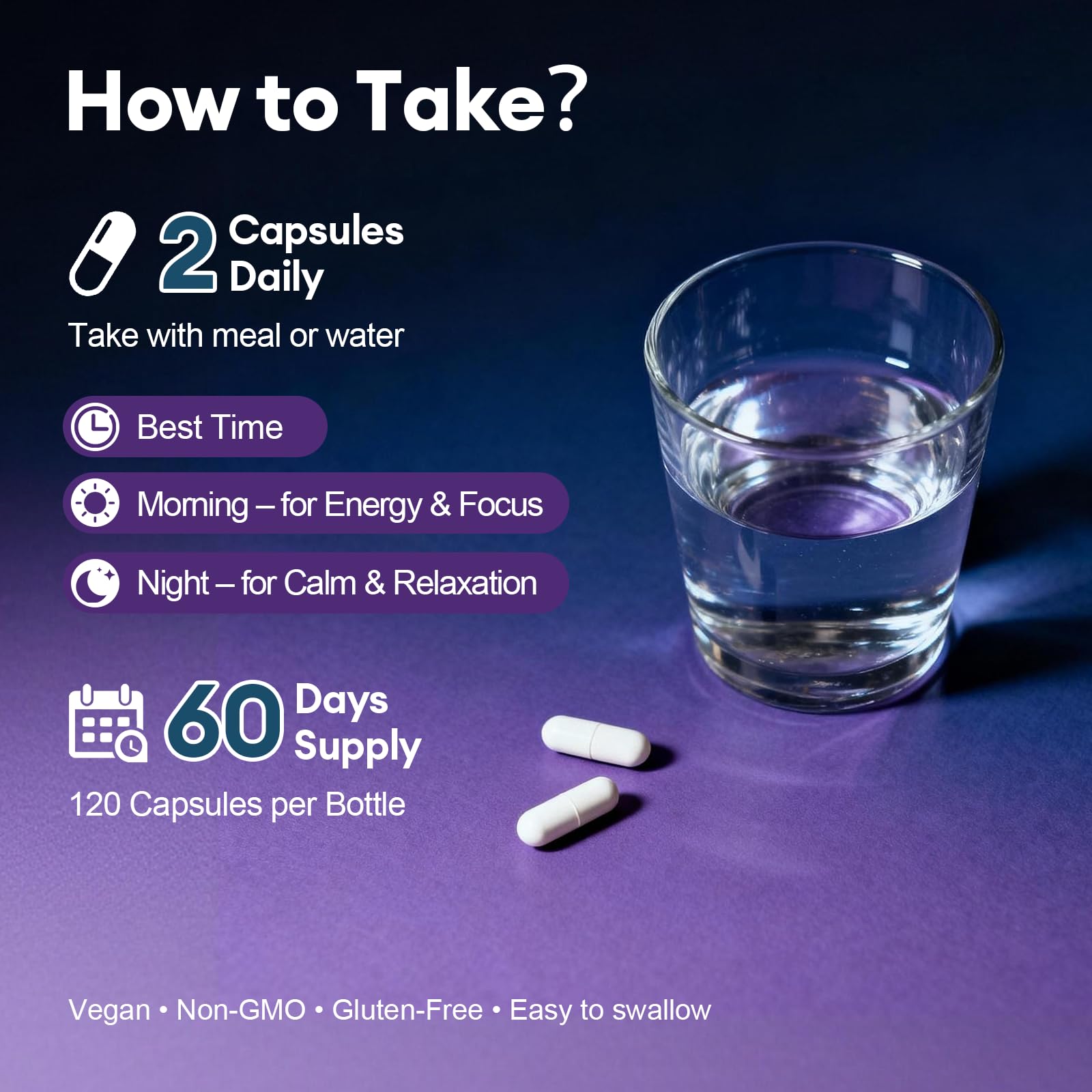 Migcopat vegan, non-GMO formula supports clean daily wellness.