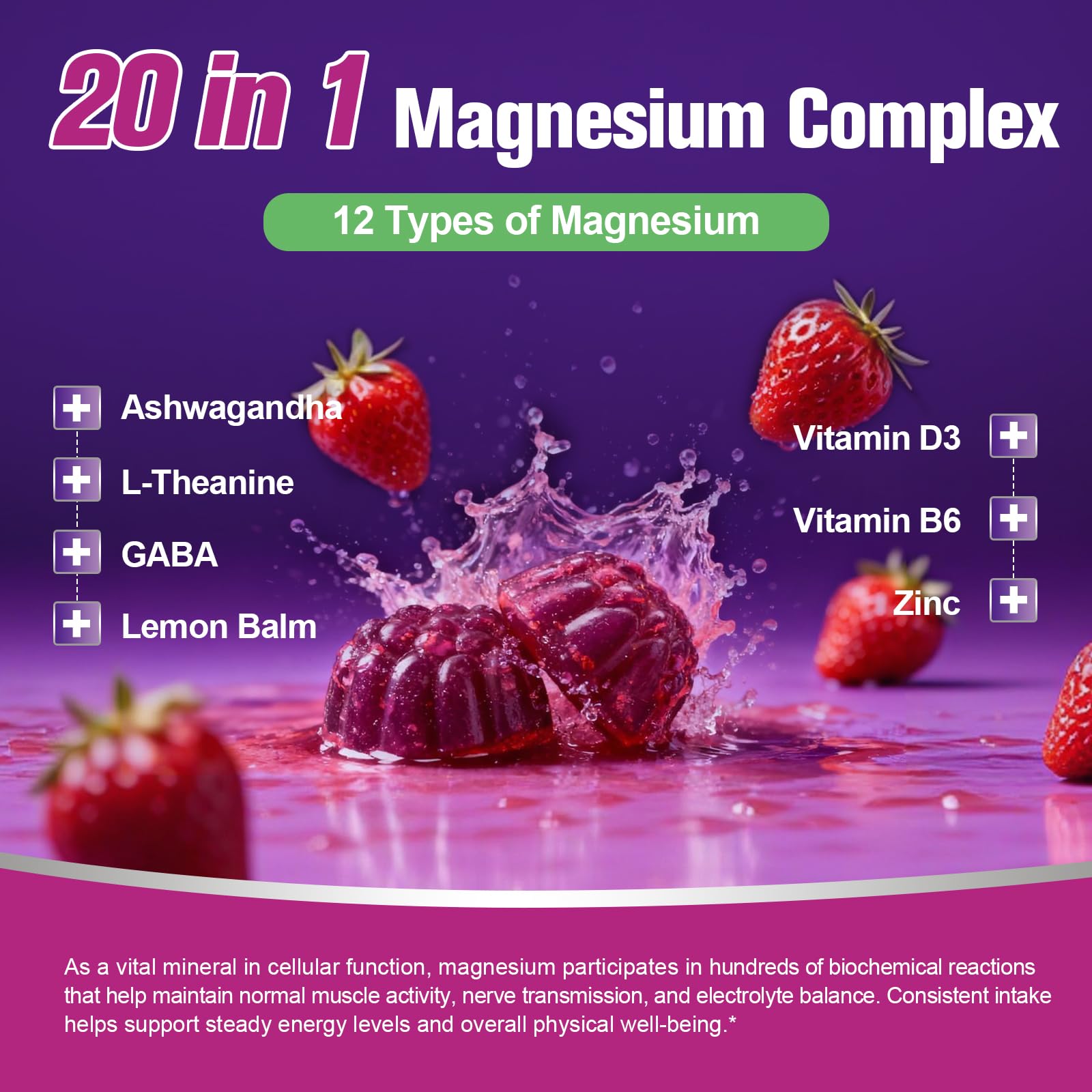 Label detailing Migcopat's 20-in-1 magnesium blend and nutrients
