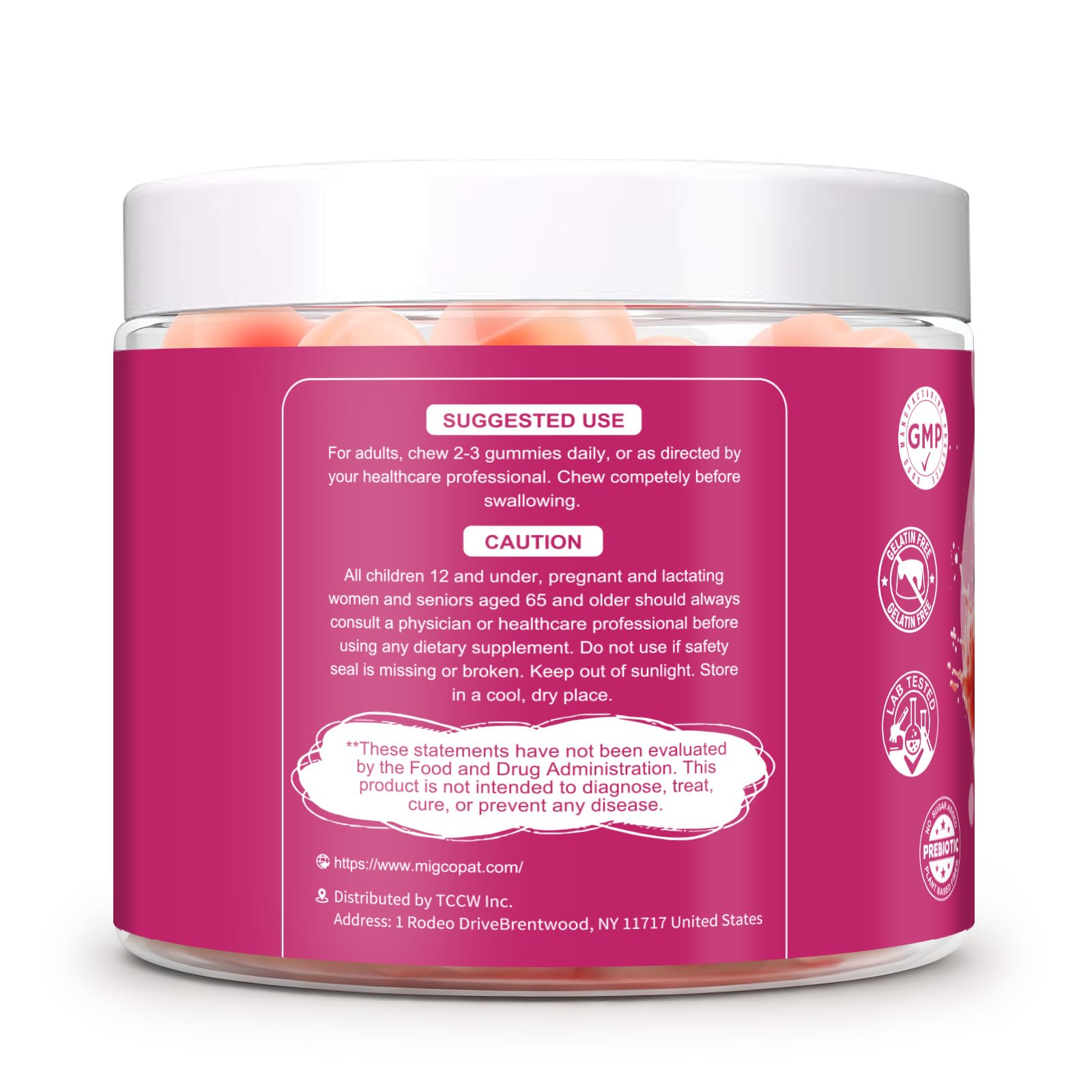 Migcopat packaged 120 count convenient daily gummy habit