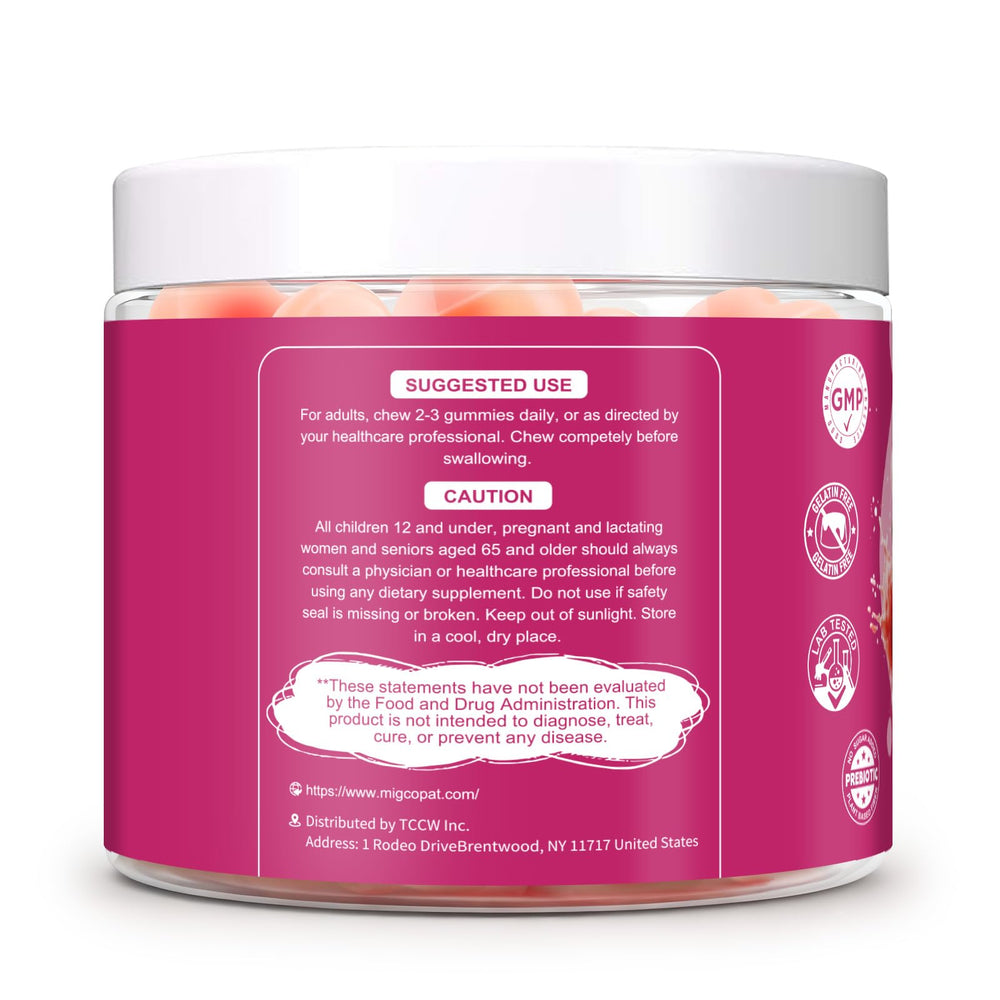 Migcopat packaged 120 count convenient daily gummy habit