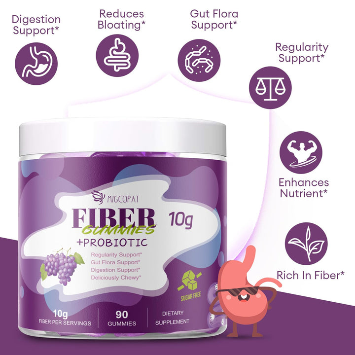 Migcopat prebiotic inulin and chicory visual emphasizing fiber synergy.
