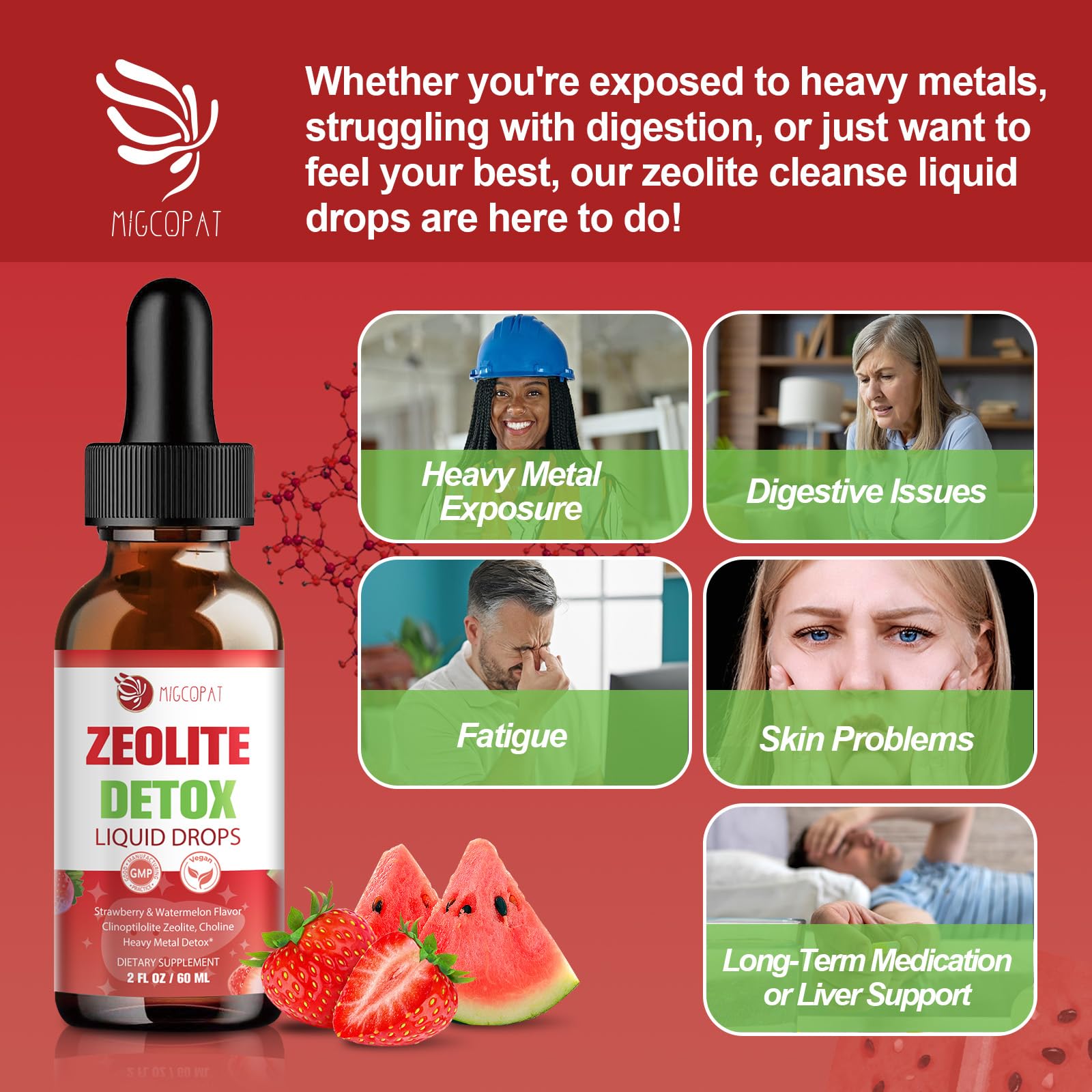 Migcopat Zeolite Detox Drops lab tested packaging and quality assurance