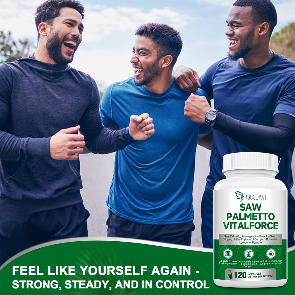 Migcopat zinc-selenium-vitamin-d3-lycopene bottle shows antioxidant support imagery.