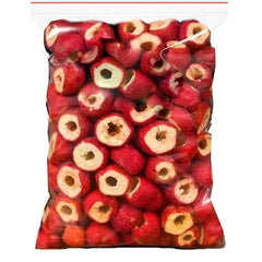 MIHUNTANG dried hawthorn slices showing vibrant color and crisp texture.