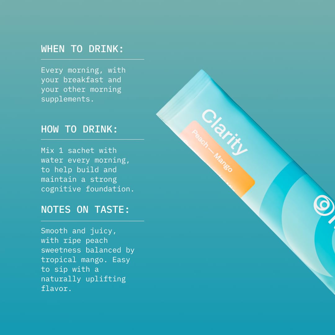 Dissolving Mikra Clarity sachet in water to reveal refreshing drink.