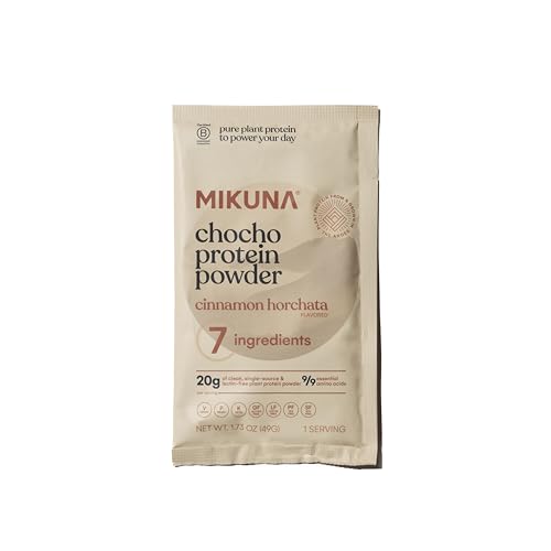 Mikuna Chocho powder scoop showing measured serving for vegan, gluten-free nutrition