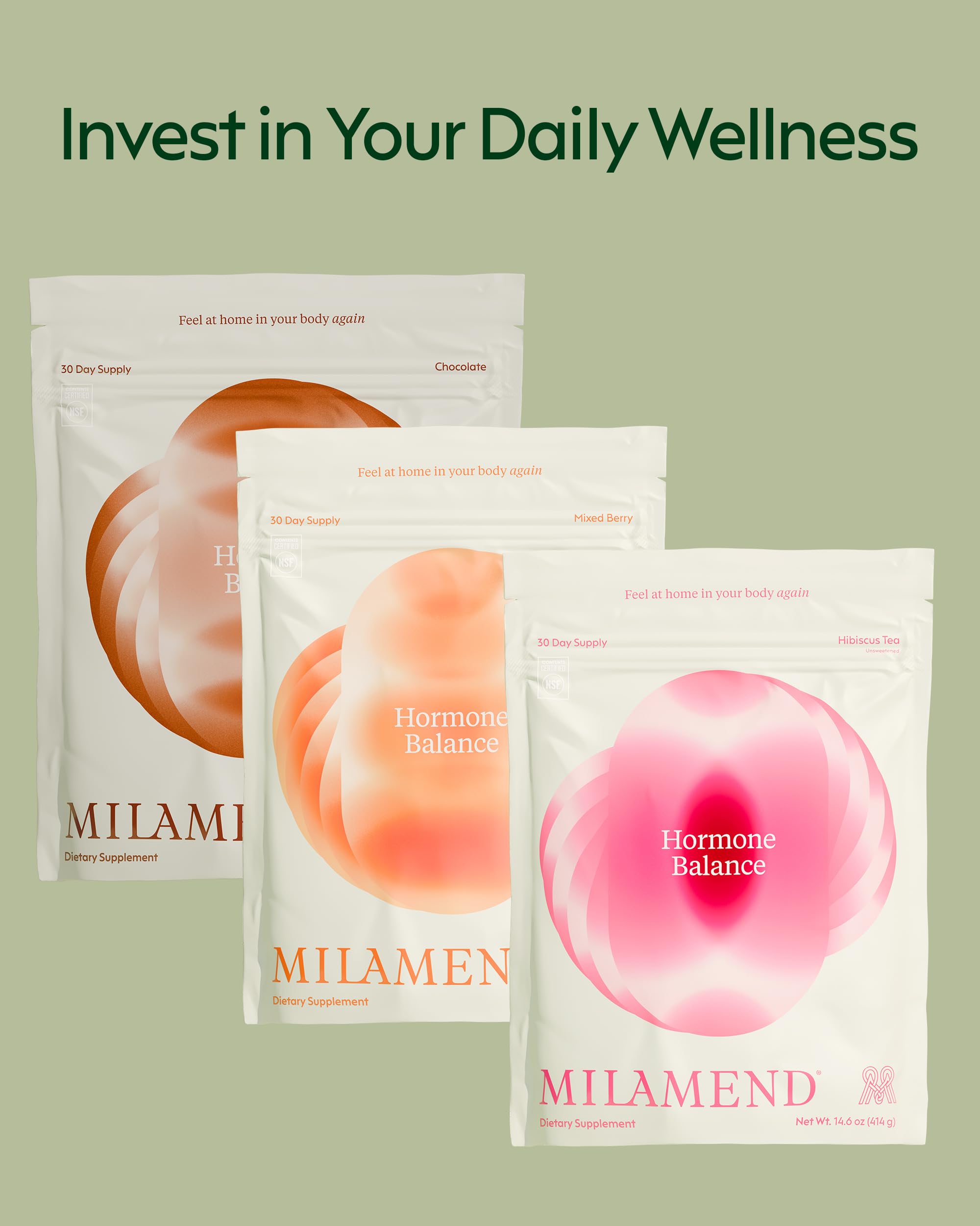Milamend secure packaging pouch—60 servings for a month